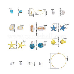 154Pieces DIY Ocean Style Earring Making Kits&nbsp;DIY-CJ0001-62