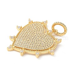 Brass Micro Pave Cubic Zirconia Pendants&nbsp;KK-U053-12G