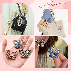 6Pcs 6 Colors Opaque Acrlyic Sparkling Rhinestones Beads&nbsp;MACR-SC0001-79