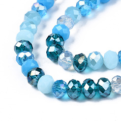 Electroplate Glass Beads Strands&nbsp;EGLA-N002-12E
