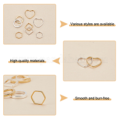 80Pcs 8 Style Brass Linking Rings&nbsp;KK-FH0005-70