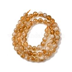 Heated Natural Citrine Beads Strands&nbsp;G-D323-A01-6mm-A