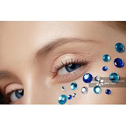 Flat Back Glass Rhinestones Cabochons&nbsp;MRMJ-WH0077-075