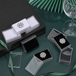 10Pcs 2 Colors Rectangle Transparent Plastic Loose Diamond Gemstone Storage Boxes&nbsp;CON-WH0095-46