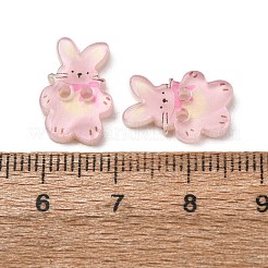 2-Hole Printed Transparent Resin Buttons&nbsp;RE-CBA66DF-28