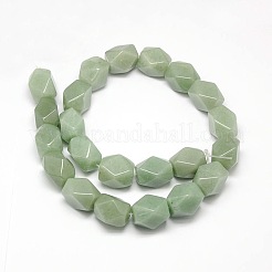 Natural Green Aventurine Faceted Rhombus Beads Strands&nbsp;G-L235A-08B