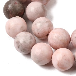 Natural Pink Zebra Jasper Beads Strands&nbsp;G-P231-01-10mm