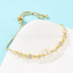 Alloy Rhinestone Slider Bracelets&nbsp;BJEW-A156-06G