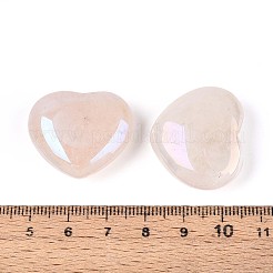 Electroplated Natural Rose Quartz Raw Heart Display Decorations&nbsp;G-N349-06A