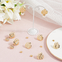 4 Pairs Brass Stud Earring Findings&nbsp;KK-BBC0019-95B