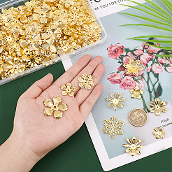 200Pcs 10 Style Iron Bead Caps&nbsp;IFIN-PH0005-15G