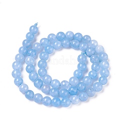 Natural White Jade Beads Strands&nbsp;X-G-I222-6mm-02