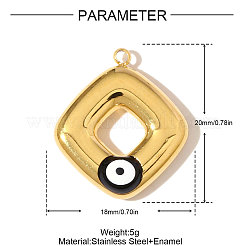 304 Stainless Steel Enamel Pendants&nbsp;STAS-OY006-29G