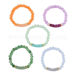 8MM Round Acrylic Beaded Stretch Bracelets&nbsp;BJEW-JB14279