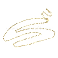 2MM Brass Figaro Chain Necklaces&nbsp;NJEW-P339-08G