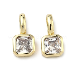 Brass Micro Pave Cubic Zirconia Charms&nbsp;KK-G555-21G-A