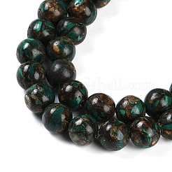 Assembled Natural Malachite & Bronzite Beads Strands&nbsp;G-A230-D02-02
