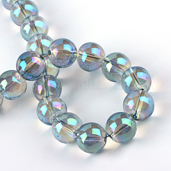 Electroplate Glass Beads Strands&nbsp;X-EGLA-Q062-8mm-A01