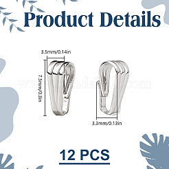 12Pcs 925 Sterling Silver Snap on Pendant Bails&nbsp;STER-DR0001-30