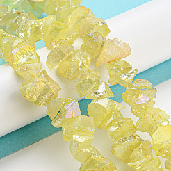 1 Strand Electroplated Natural Quartz Beads Strands&nbsp;G-PA0001-18A