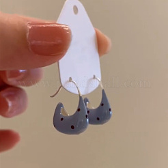 Alloy Enamel Polka Dot Pattern Dangle Earrings&nbsp;WG044D4-01
