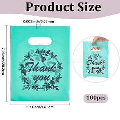 100Pcs Thank You Printed Eco-Friendly Reusable Bags&nbsp;ABAG-SP0001-61A-C