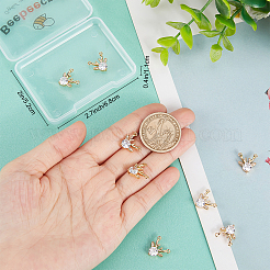10Pcs Christmas Brass Micro Pave Cubic Zirconia Pendants&nbsp;KK-BBC0005-31