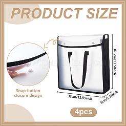 Translucent PP Book Storage Tote Bags with Polyester Handles&nbsp;ABAG-WH0039-68A