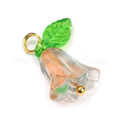 8Pcs 8 Colors Glass Pendants&nbsp;PALLOY-JF03533-01