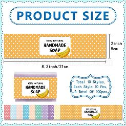 100Pcs 10 Style Rectangle Soap Paper Tag&nbsp;DIY-WH20027-008