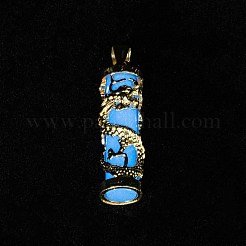 Synthetic Luminous Stone Column Pendants&nbsp;LS-FIND-C058-01G-02