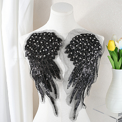 2Pcs 2 Styles Polyester Embroidery Sew on Appliques&nbsp;DIY-CY0001-02B-03