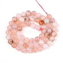 Natural Cherry Blossom Agate Beads Strands&nbsp;G-K310-C07-6mm