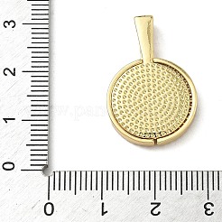 Brass Micro Pave Cubic Zirconia Pendants&nbsp;KK-L257-11G