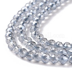 Electroplate Transparent Glass Beads Strands&nbsp;GLAA-H021-01B-FR03
