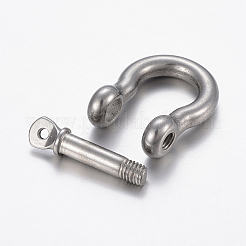 Tarnish Resistant 304 Stainless Steel D-Ring Anchor Shackle Clasps&nbsp;STAS-P198-11A