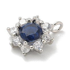 Rack Plating Brass Micro Pave Cubic Zirconia Pendants&nbsp;KK-L224-055P