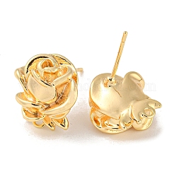 Brass Stud Earring Findings&nbsp;KK-R152-01G