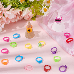 200Pcs Acrylic Open Cuff Ring Components&nbsp;SACR-SC0001-27