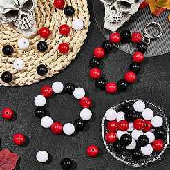 90Pcs 3 Colors Opaque Acrylic Beads&nbsp;MACR-SP0001-63
