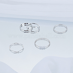 Alloy Finger Rings Sets for Women&nbsp;RJEW-LP0002-53P