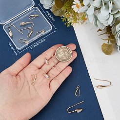 16Pcs 4 Style Brass Earring Hooks&nbsp;KK-BBC0012-53