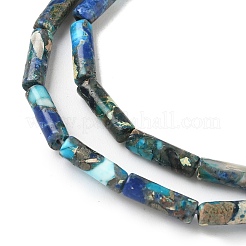 Assembled Synthetic Turquoise and Imperial Jasper Beads Strands&nbsp;G-D0006-A01