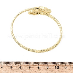 Brass Micro Pave Cubic Zirconia Cuff Bangles for Women&nbsp;BJEW-F526-08G