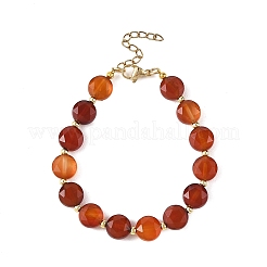 Natural Agate(Dyed & Heated) Round Beaded Bracelets for Women&nbsp;BJEW-JB14153