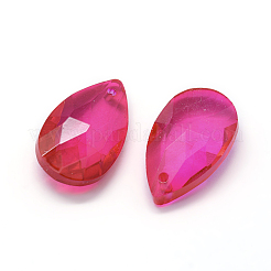 Faceted Glass Pendants&nbsp;GLAA-F069-L-M