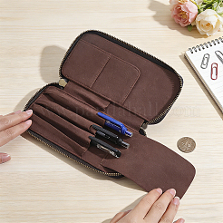 Leather Zip-Around Pen Case&nbsp;AJEW-WH0643-013