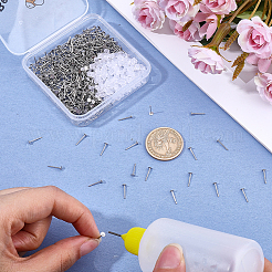 600Pcs 316 Surgical Stainless Steel Flat Round Blank Peg Stud Earring Settings&nbsp;STAS-BBC0011-04B