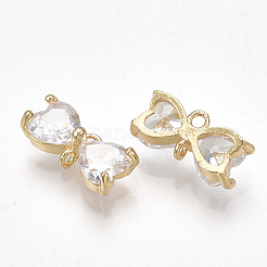Brass Cubic Zirconia Links&nbsp;KK-S348-308