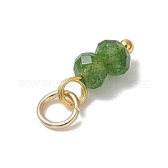 11Pcs 11 Colors Dyed Natural Malaysia Jade Faceted Rondelle Beaded Charms&nbsp;PALLOY-JF04797-01